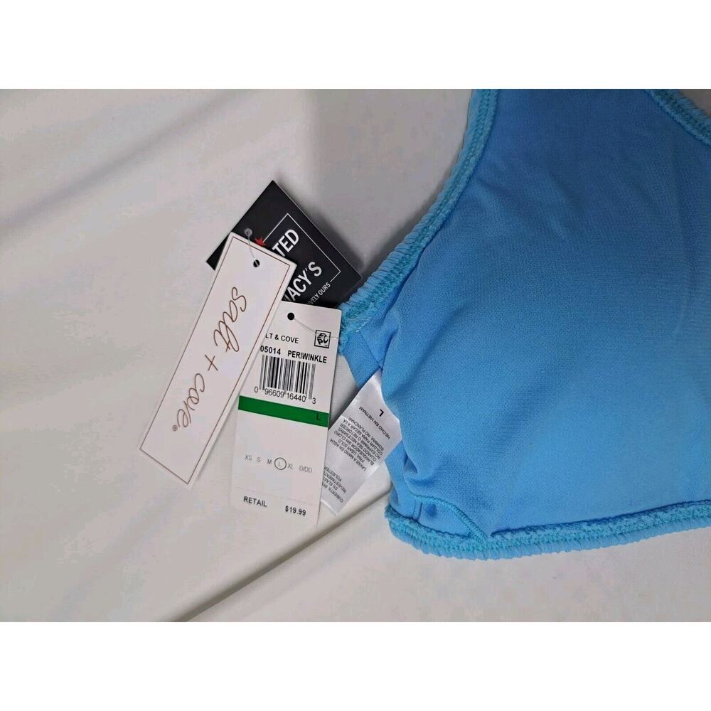 Salt +‎ Cove Juniors' Sandy Ribbed One-Shoulder Bikini Top Size L - Picture 8 of 9